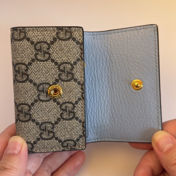 Gucci GG Marmont GG Supreme Canvas Key Case Blue - Picture 3 of 8